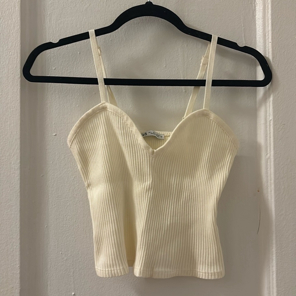 Zara Cream Crop Top